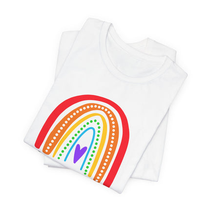 Pride Rainbow Tee — "Happy Pride" Short Sleeve Shirt