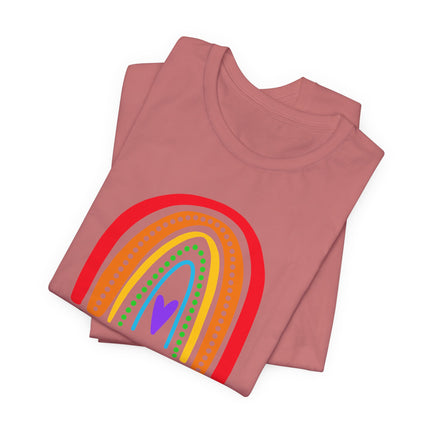 Pride Rainbow Tee — "Happy Pride" Short Sleeve Shirt