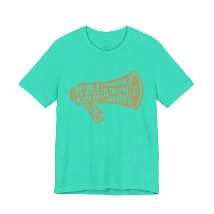 Megaphone Protest Tee — “People Power/Propaganda Is The New Weapon” Graphic T-Shirt