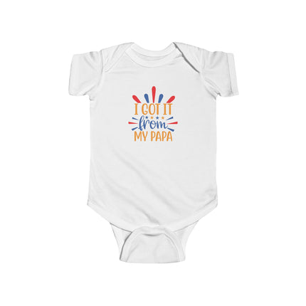 I Got It From My Papa Infant Bodysuit — Cute Baby Onesie for New Dads, Father’s Day Gift
