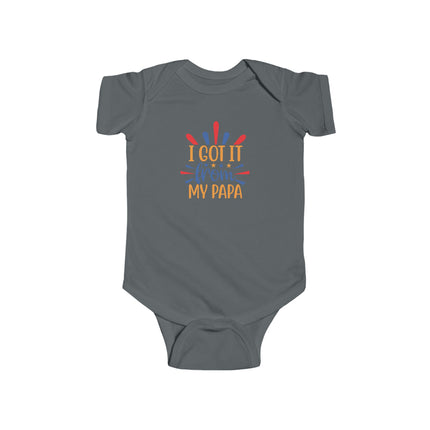 I Got It From My Papa Infant Bodysuit — Cute Baby Onesie for New Dads, Father’s Day Gift