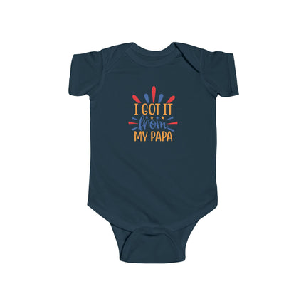 I Got It From My Papa Infant Bodysuit — Cute Baby Onesie for New Dads, Father’s Day Gift
