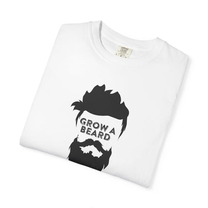 Grow a Beard graphic T-shirt | Beard Silhouette, Funny Text