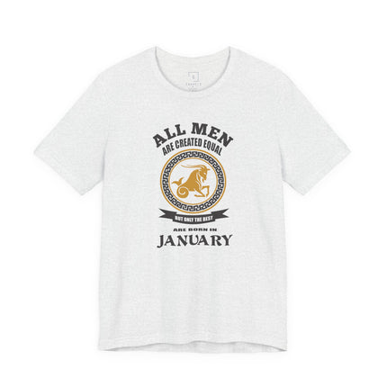 Capricorn Zodiac Emblem T-Shirt | All Men Are Created Equal, January