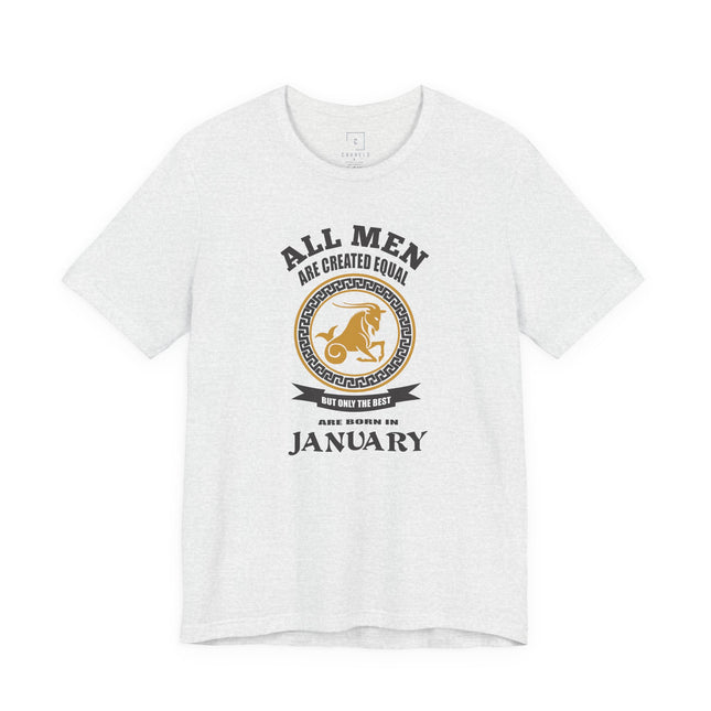 Capricorn Zodiac Emblem T-Shirt | All Men Are Created Equal, January