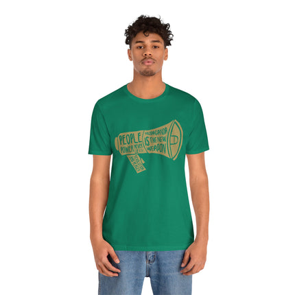 Megaphone Protest Tee — “People Power/Propaganda Is The New Weapon” Graphic T-Shirt