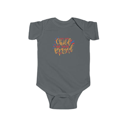 Infant Bodysuit – "On This Child We Have Blessed" Colorful Religious Baby Onesie