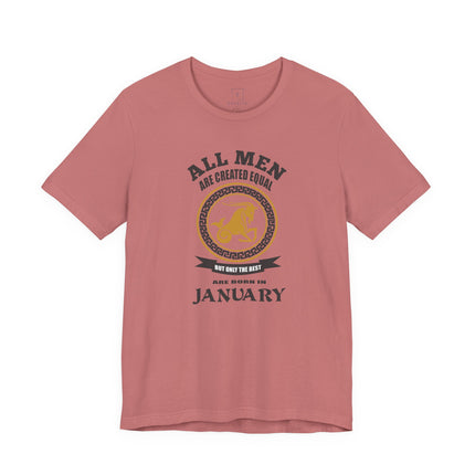 Capricorn Zodiac Emblem T-Shirt | All Men Are Created Equal, January