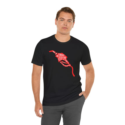 Gas Pump Ribbon Tee — “I’d Trade My Blood For” Awareness Graphic T-Shirt