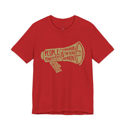 Megaphone Protest Tee — “People Power/Propaganda Is The New Weapon” Graphic T-Shirt