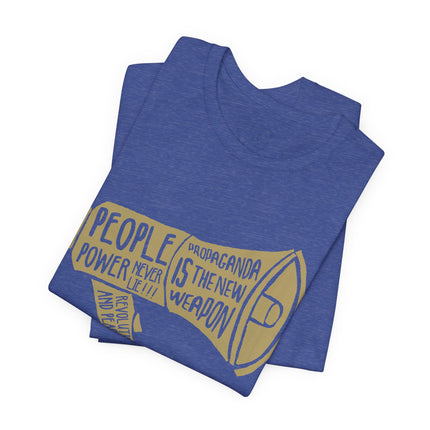 Megaphone Protest Tee — “People Power/Propaganda Is The New Weapon” Graphic T-Shirt