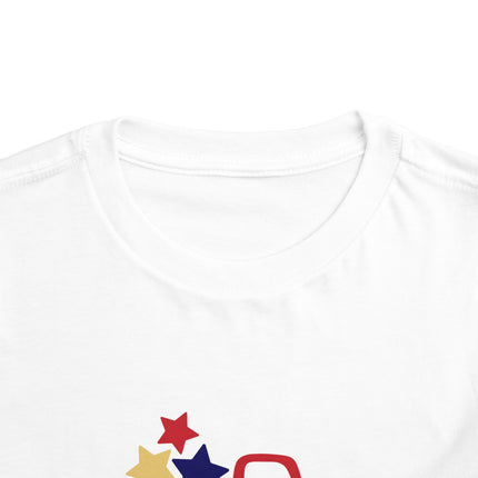 Patriotic Striped Pickup Truck Toddler Tee | Stars Graphic