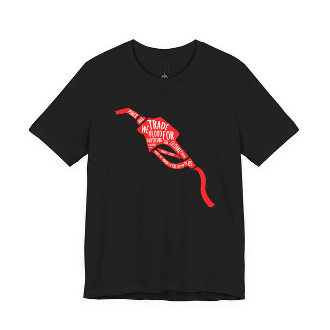 Gas Pump Ribbon Tee — “I’d Trade My Blood For” Awareness Graphic T-Shirt