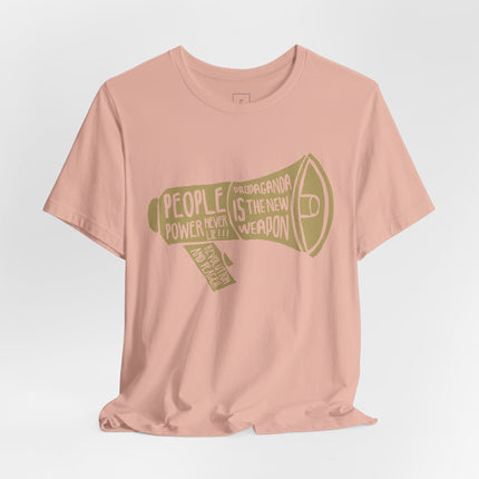 Megaphone Protest Tee — “People Power/Propaganda Is The New Weapon” Graphic T-Shirt