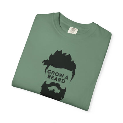Grow a Beard graphic T-shirt | Beard Silhouette, Funny Text