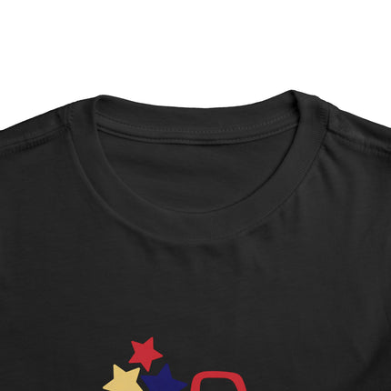 Patriotic Striped Pickup Truck Toddler Tee | Stars Graphic