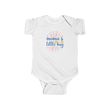 Mama's Little Boy Infant Bodysuit — Cute Newborn Baby Shower Onesie