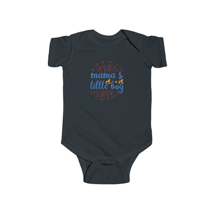 Mama's Little Boy Infant Bodysuit — Cute Newborn Baby Shower Onesie