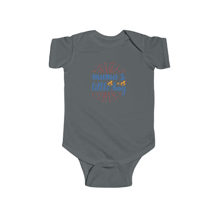 Mama's Little Boy Infant Bodysuit — Cute Newborn Baby Shower Onesie