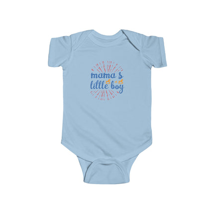 Mama's Little Boy Infant Bodysuit — Cute Newborn Baby Shower Onesie