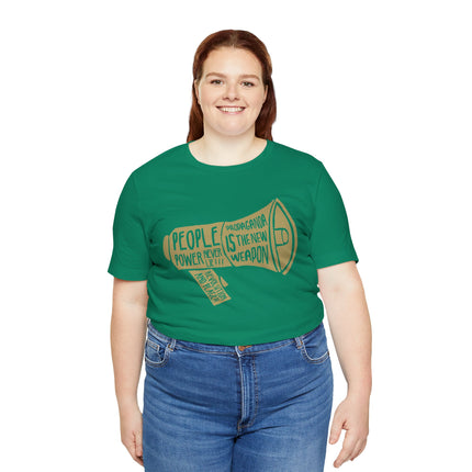 Megaphone Protest Tee — “People Power/Propaganda Is The New Weapon” Graphic T-Shirt