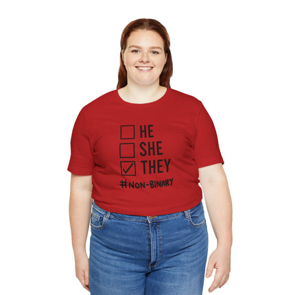 They / Non-Binary Tee — Checkbox He She They Shirt