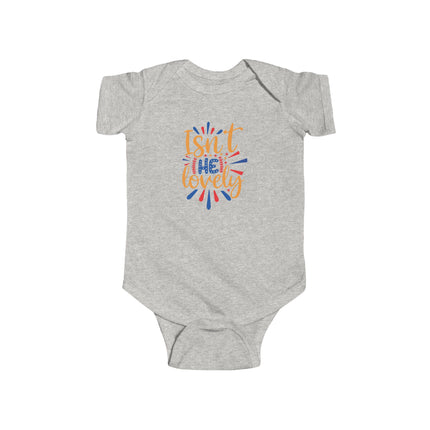 Isn’t She Lovely Infant Bodysuit — Cute Baby Girl Onesie with Colorful Hand-Lettered Design