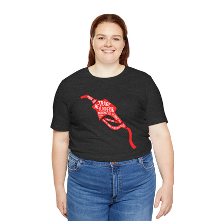 Gas Pump Ribbon Tee — “I’d Trade My Blood For” Awareness Graphic T-Shirt