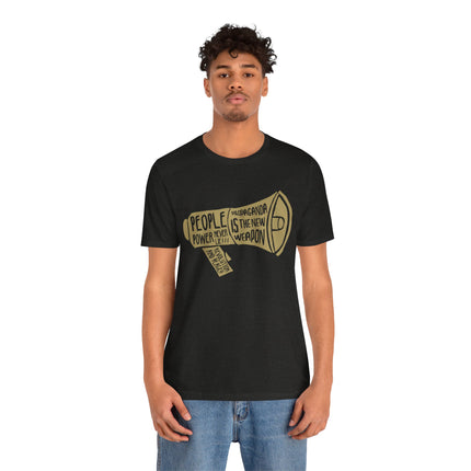 Megaphone Protest Tee — “People Power/Propaganda Is The New Weapon” Graphic T-Shirt