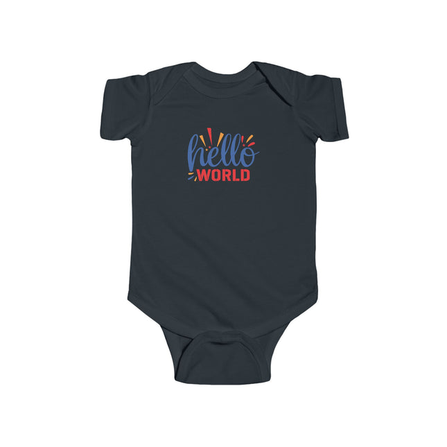 Infant Bodysuit - "Hello World" Newborn Baby Onesie (Gender Neutral)