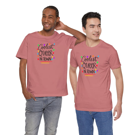 Coolest Queer in Town T-Shirt — Rainbow Pride Graphic Tee