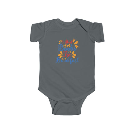 Infant Bodysuit - "I Had Boobs For Breakfast" Cute Breastfeeding Baby Onesie