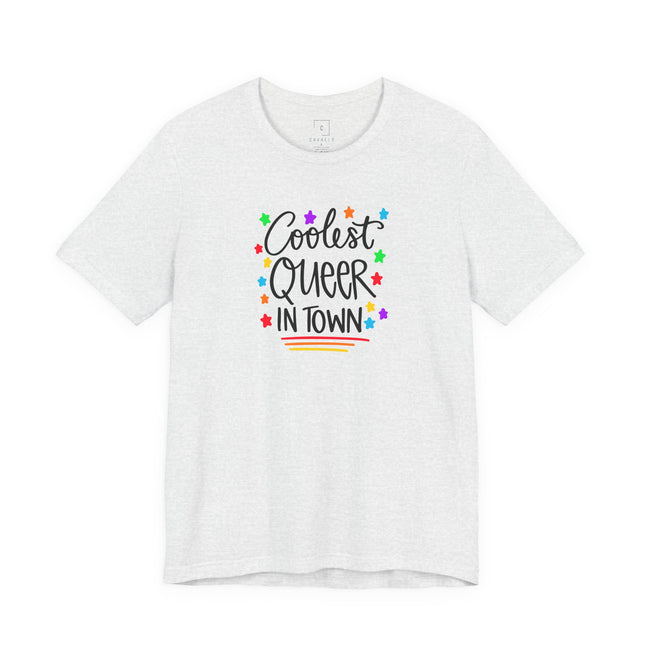 Coolest Queer in Town T-Shirt — Rainbow Pride Graphic Tee