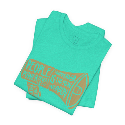 Megaphone Protest Tee — “People Power/Propaganda Is The New Weapon” Graphic T-Shirt
