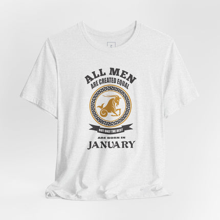 Capricorn Zodiac Emblem T-Shirt | All Men Are Created Equal, January