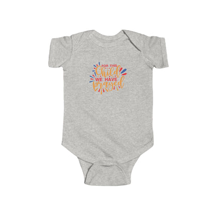 Infant Bodysuit – "On This Child We Have Blessed" Colorful Religious Baby Onesie