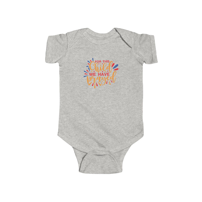 Infant Bodysuit – "On This Child We Have Blessed" Colorful Religious Baby Onesie
