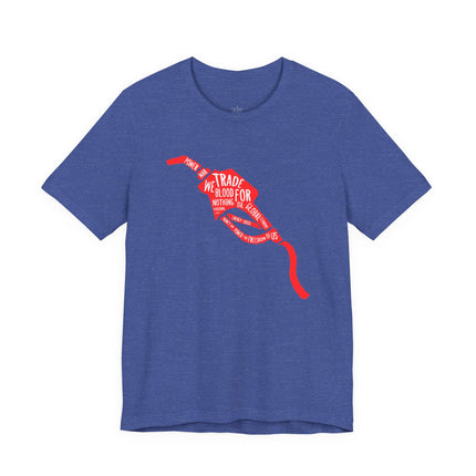 Gas Pump Ribbon Tee — “I’d Trade My Blood For” Awareness Graphic T-Shirt