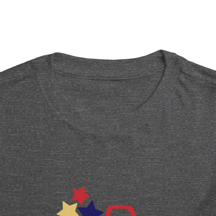 Patriotic Striped Pickup Truck Toddler Tee | Stars Graphic