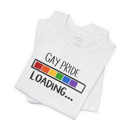 Gay Pride Loading T-Shirt — Rainbow Progress Bar Tee
