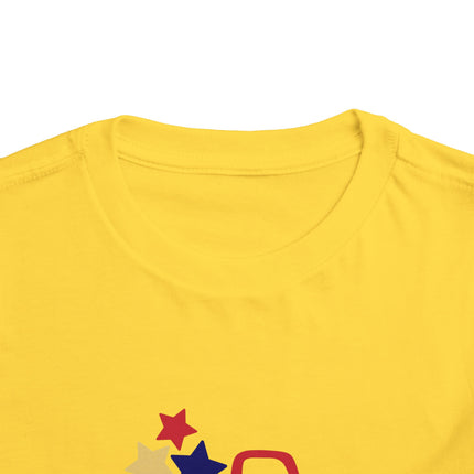 Patriotic Striped Pickup Truck Toddler Tee | Stars Graphic