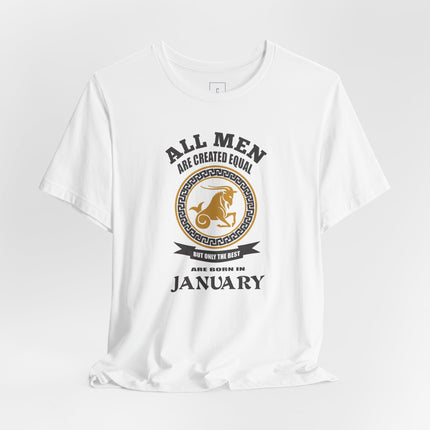 Capricorn Zodiac Emblem T-Shirt | All Men Are Created Equal, January