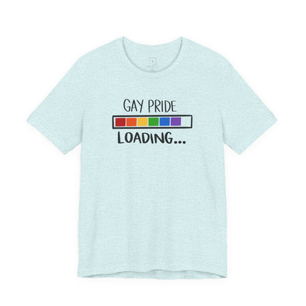 Gay Pride Loading T-Shirt — Rainbow Progress Bar Tee