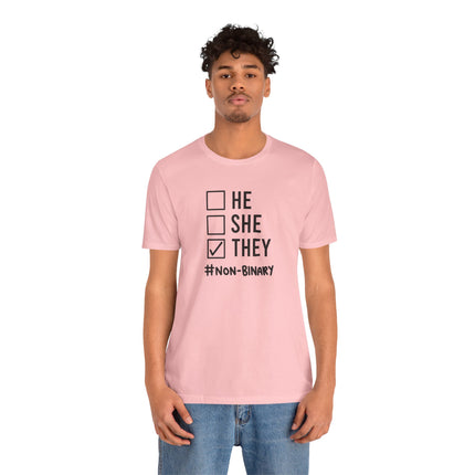 They / Non-Binary Tee — Checkbox He She They Shirt