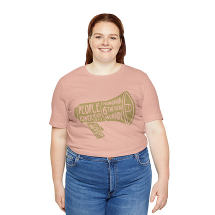 Megaphone Protest Tee — “People Power/Propaganda Is The New Weapon” Graphic T-Shirt