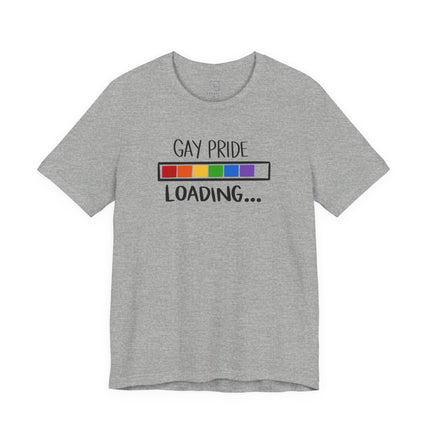 Gay Pride Loading T-Shirt — Rainbow Progress Bar Tee