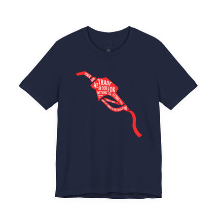 Gas Pump Ribbon Tee — “I’d Trade My Blood For” Awareness Graphic T-Shirt