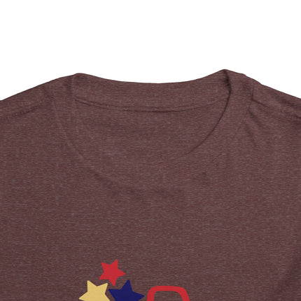 Patriotic Striped Pickup Truck Toddler Tee | Stars Graphic