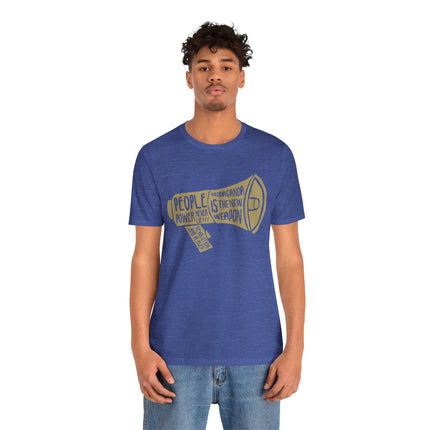Megaphone Protest Tee — “People Power/Propaganda Is The New Weapon” Graphic T-Shirt
