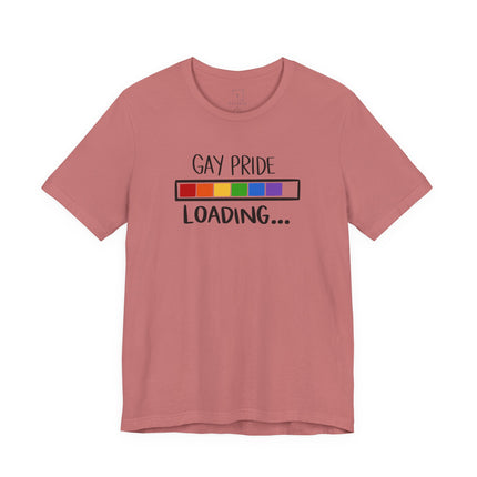 Gay Pride Loading T-Shirt — Rainbow Progress Bar Tee